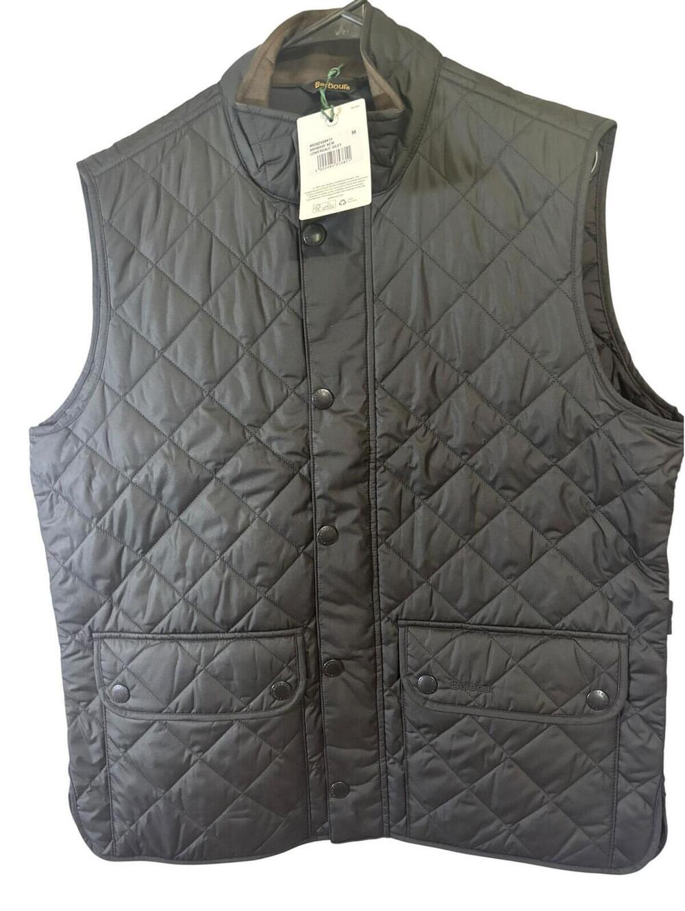 Barbour Lowerdale Quilted Gilet Vest Black Men’s Medium NWT